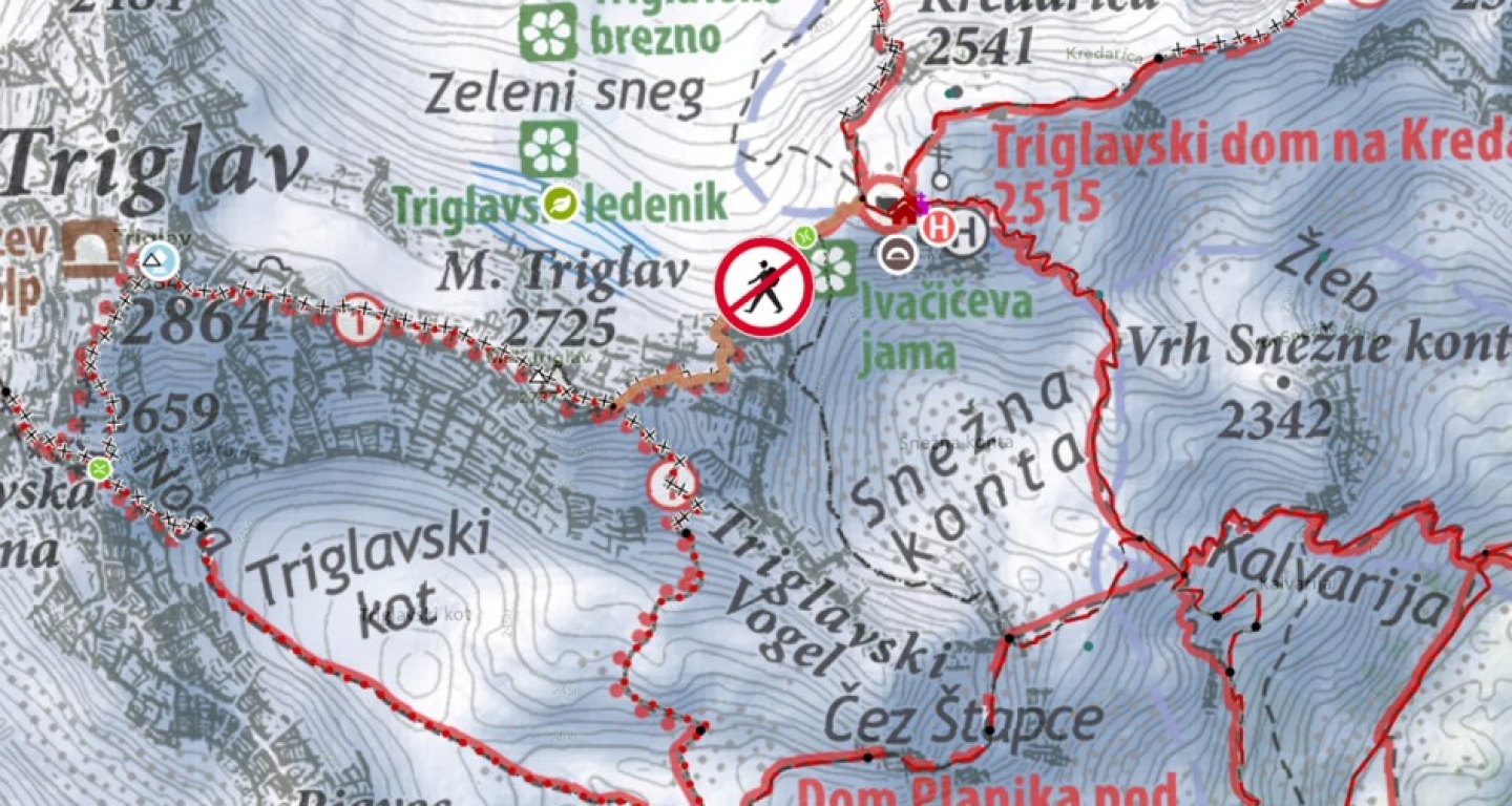 OPOZORILO | Delo na poti Kredarica-Triglav